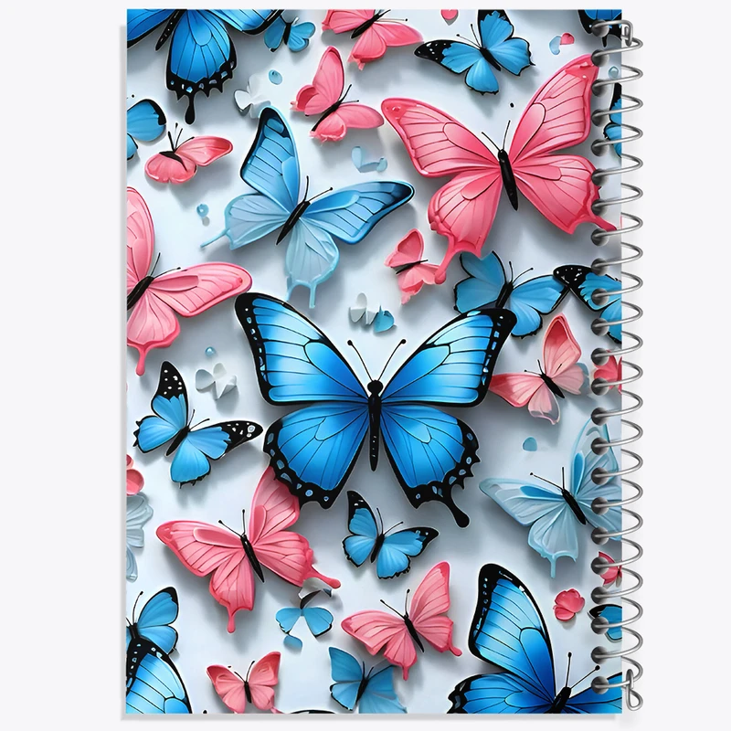 دفتر نقاشی 50 برگ خندالو طرح پترن پروانه کد N6436