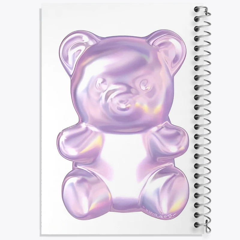 دفتر مشق 50 برگ خندالو طرح خرس پاستیلی کد F3729