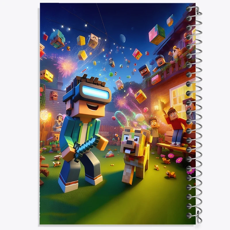 دفتر طراحی 50 برگ خندالو طرح ماینکرافت (Minecraft) کد F3545