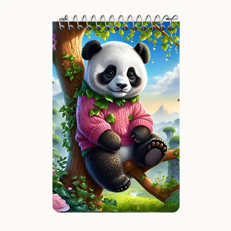 دفتر یادداشت 50 برگ خندالو طرح پاندا کیوت کد F6761