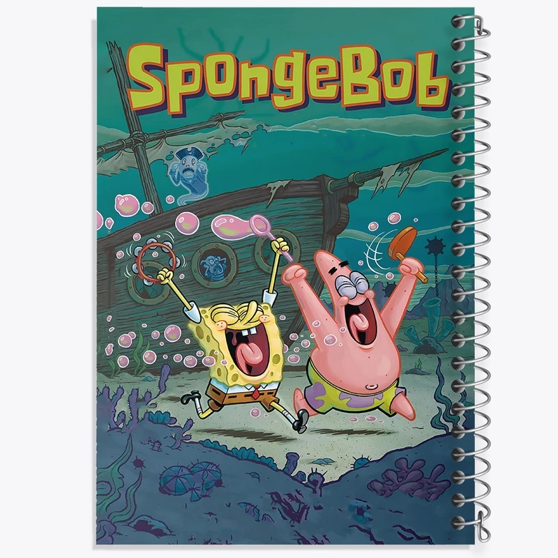 دفتر طراحی 50 برگ خندالو طرح باب اسفنجی و پاتریک کد F9666