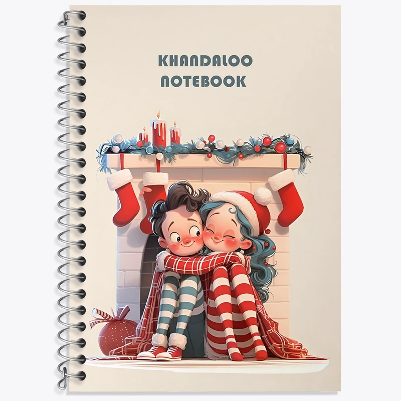 دفتر زبان 50 برگ خندالو مدل سه خط طرح عاشقانه کد N6377