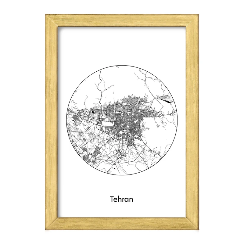 تابلو خندالو طرح نقشه شهر تهران کد F1709