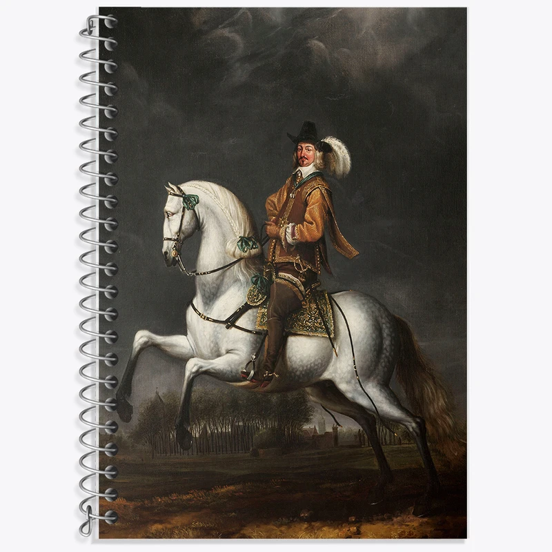 دفتر زبان 50 برگ خندالو مدل دو خط طرح پرتره یوهان ولفرت ون بریدرود اثر یان ون روسوم کد F12253