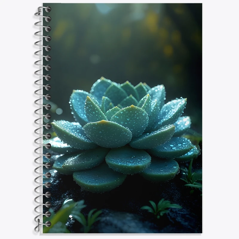 دفتر زبان 50 برگ خندالو مدل سه خط طرح کاکتوس کد F11646