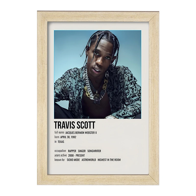 تابلو خندالو طرح تراویس اسکات (Travis Scott) کد F14201