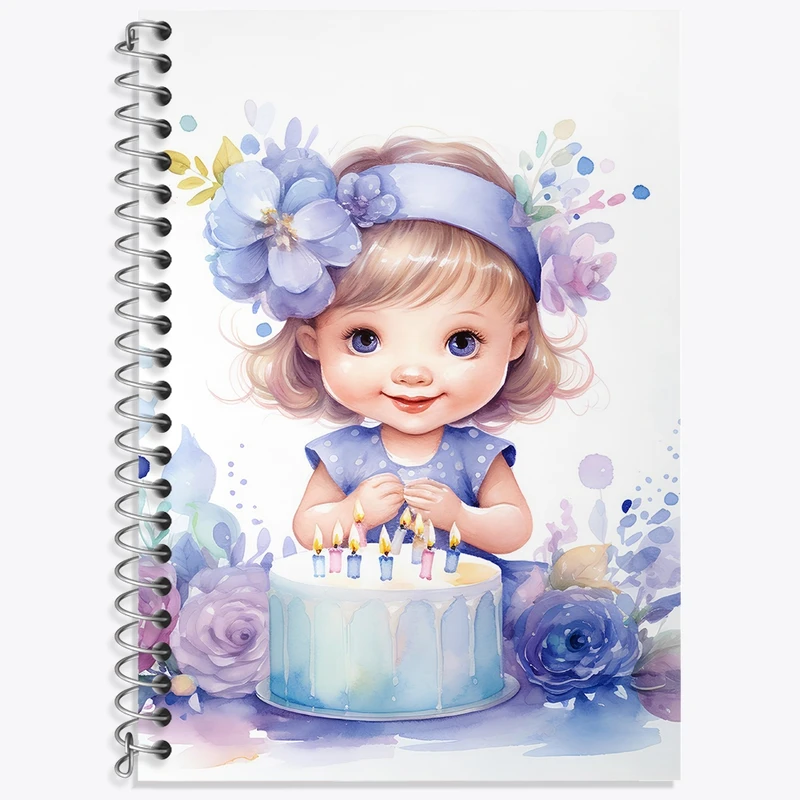 دفتر زبان 50 برگ خندالو مدل سه خط طرح دخترانه کد F2920