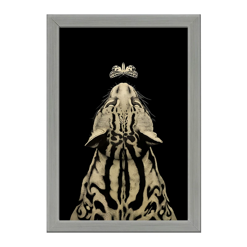 تابلو خندالو طرح ببر و پروانه کد F13640