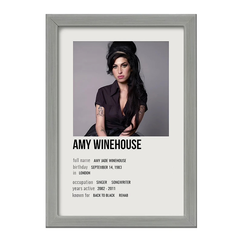 تابلو خندالو طرح امی واینهاوس (Amy Winehouse) کد F13343