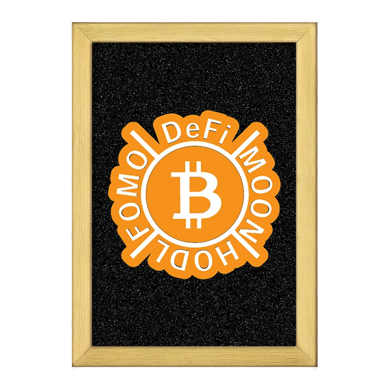 تابلو خندالو طرح ارز دیجیتال بیت کوین  کد 10871