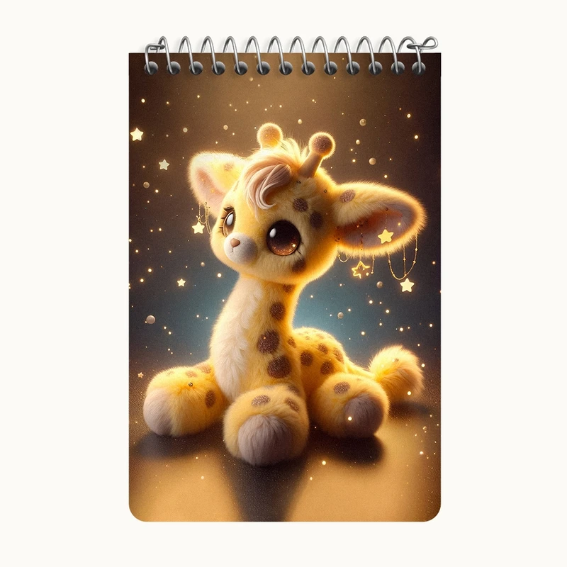 دفتر یادداشت 50 برگ خندالو طرح زرافه کیوت کد F5490