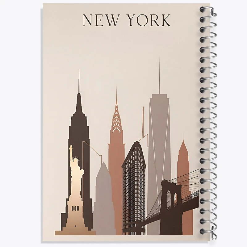 دفتر طراحی 50 برگ خندالو طرح نیویورک (New York) کد F10356