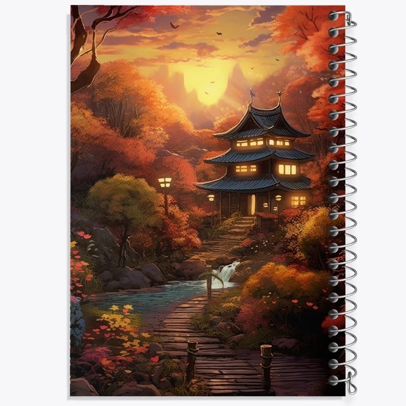 دفتر طراحی 50 برگ خندالو طرح خانه ژاپنی کد F2811