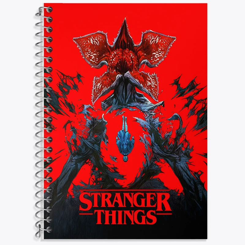 دفتر زبان دوخط 50 برگ خندالو طرح استرنجر تینگز (Stranger Things) کد F10162