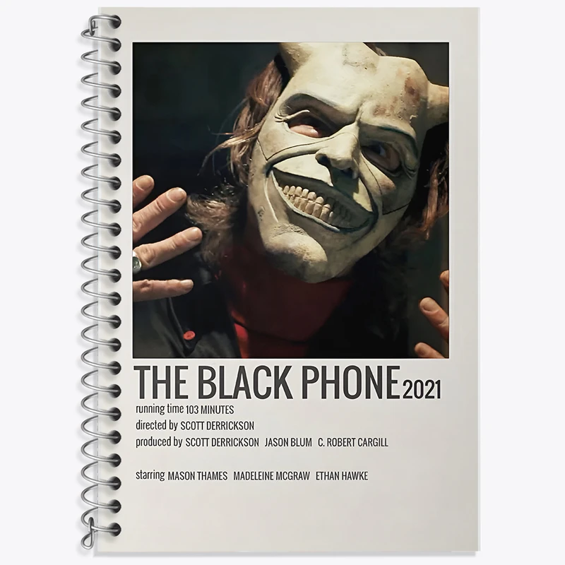 دفتر زبان دوخط 50 برگ خندالو طرح تلفن سیاه (The Black Phone) کد F13422