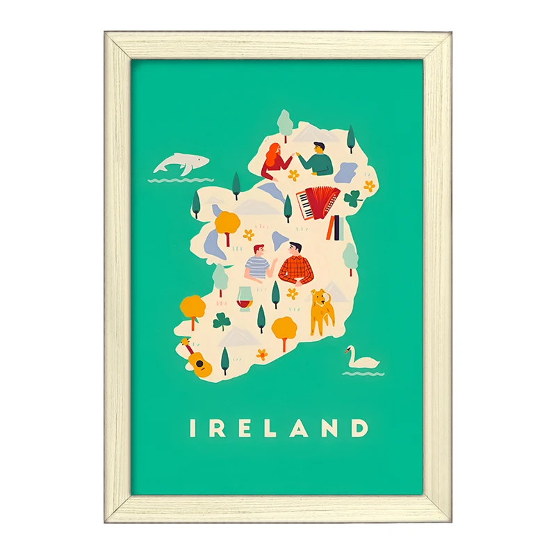 تابلو خندالو طرح ایرلند (Ireland) کد F14365