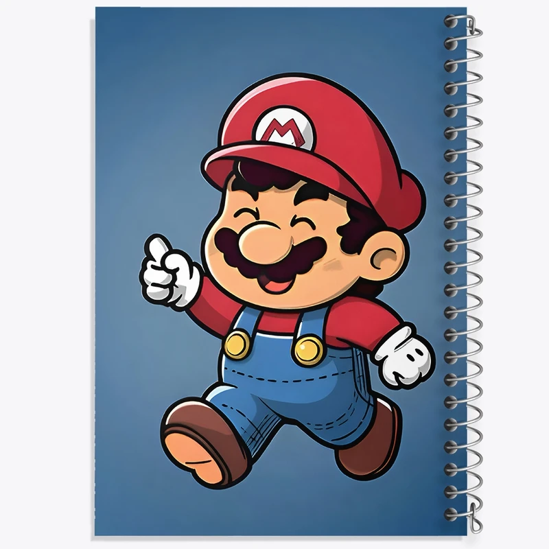 دفتر شطرنجی 50 برگ خندالو طرح سوپر ماریو (Super Mario) کد F9424