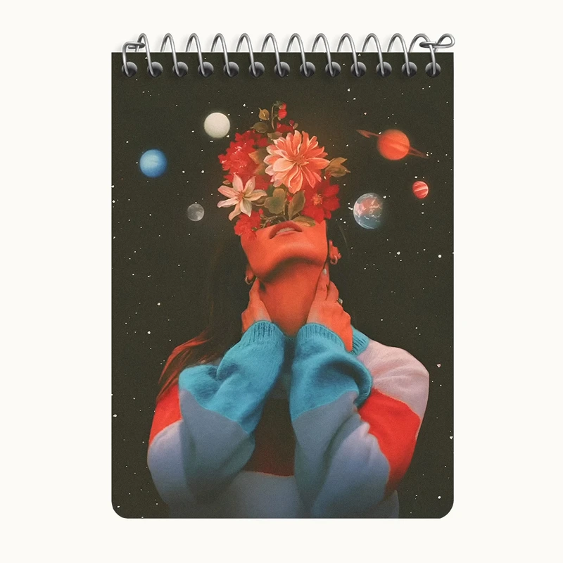 دفتر یادداشت 50 برگ خندالو طرح دخترانه فانتزی کد N7408