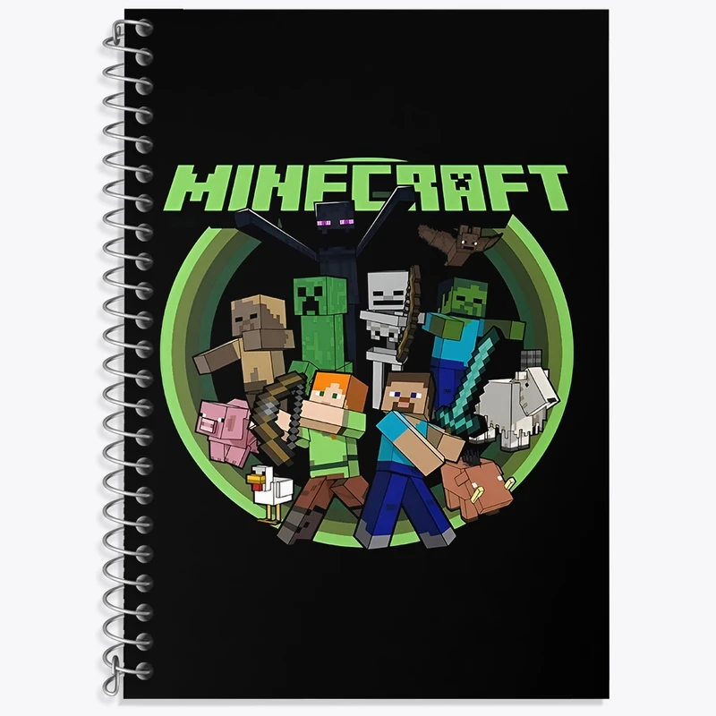 دفتر لغت 50 برگ خندالو طرح ماینکرافت (Minecraft) کد F3498