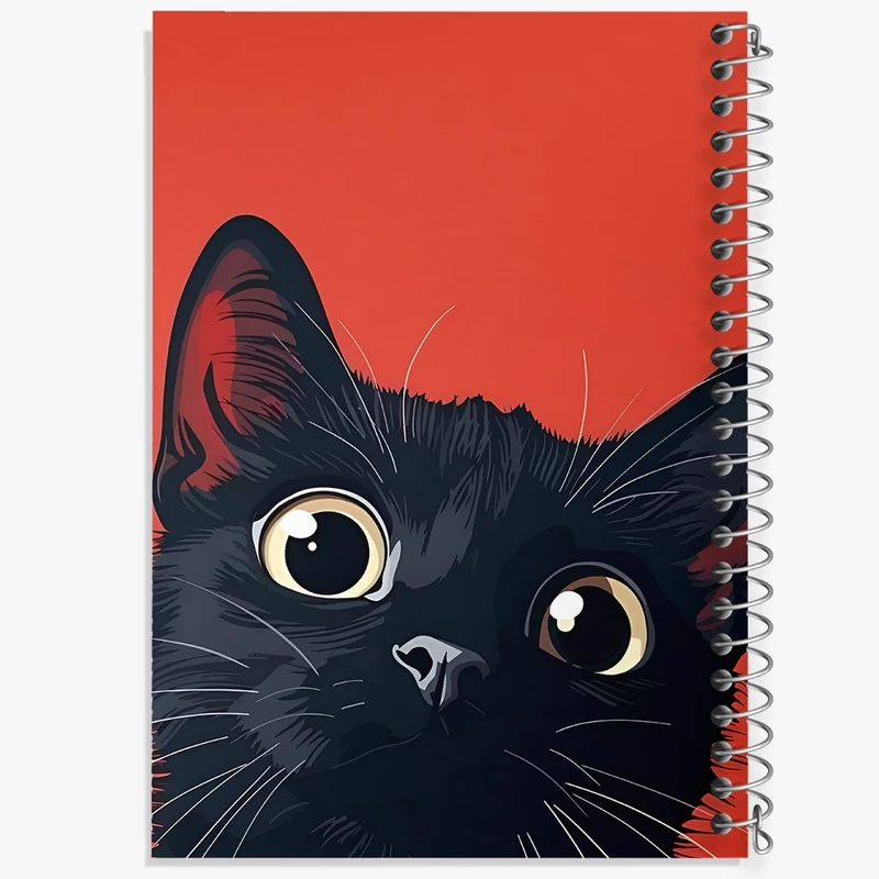 دفتر طراحی 50 برگ خندالو طرح گربه کد F10327