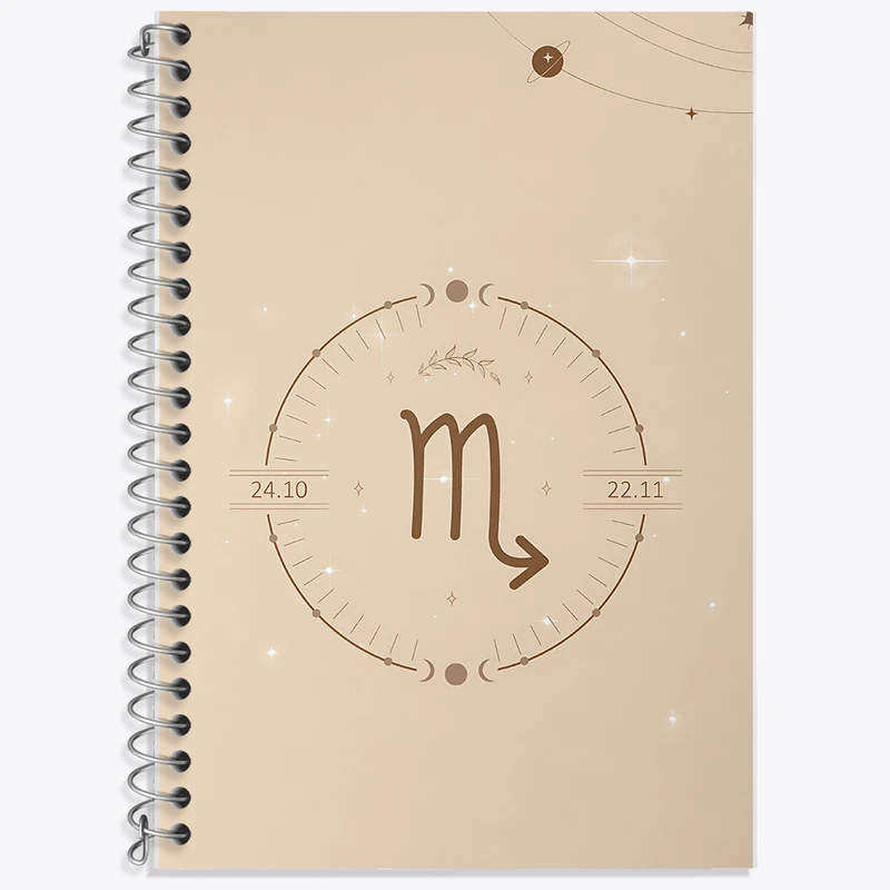 دفتر زبان دوخط 50 برگ خندالو طرح ماه تولد آبان کد F10898