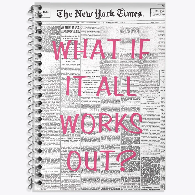 دفتر لغت 50 برگ خندالو طرح What If It All Works Out? کد F11898