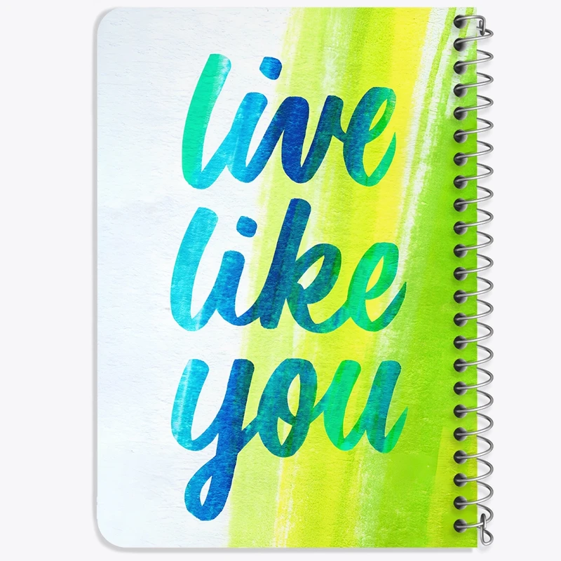 دفتر یادداشت 50 برگ خندالو طرح Live Like You کد N6018