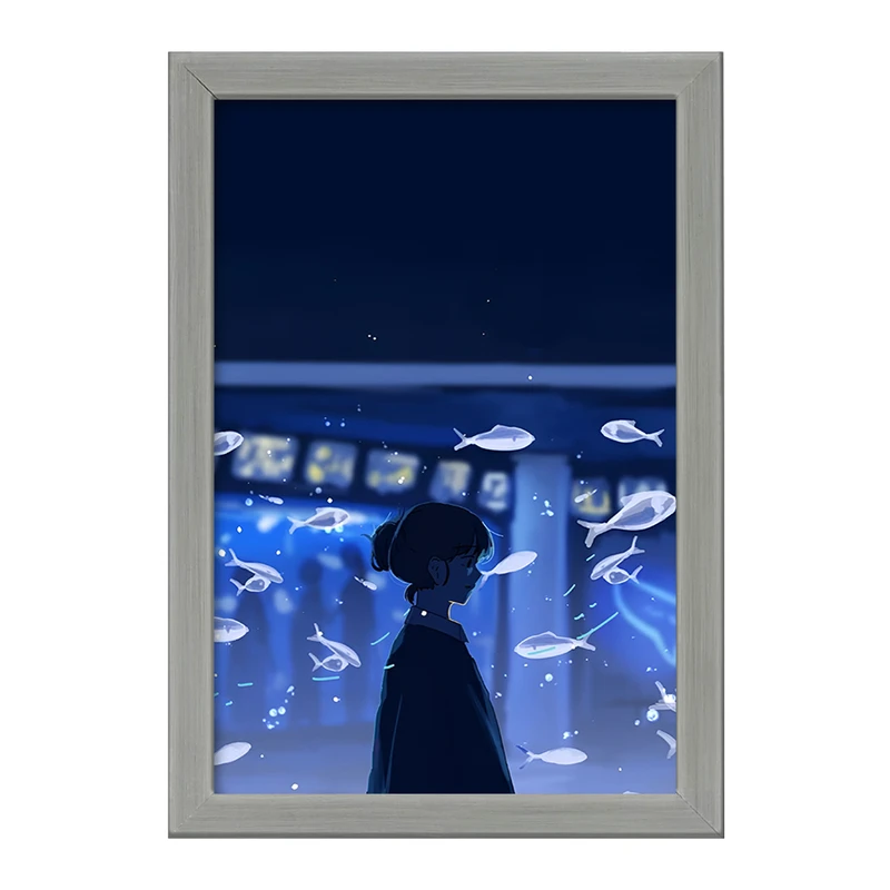 تابلو خندالو طرح دختر و ماهی ها کد F11071