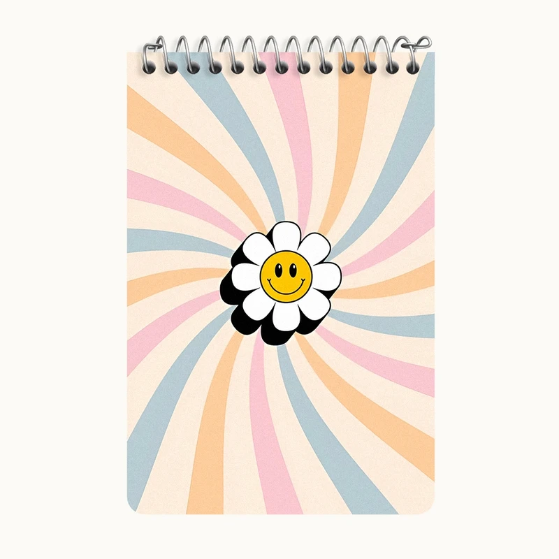 دفتر یادداشت 50 برگ خندالو طرح ایموجی گل کد F3187