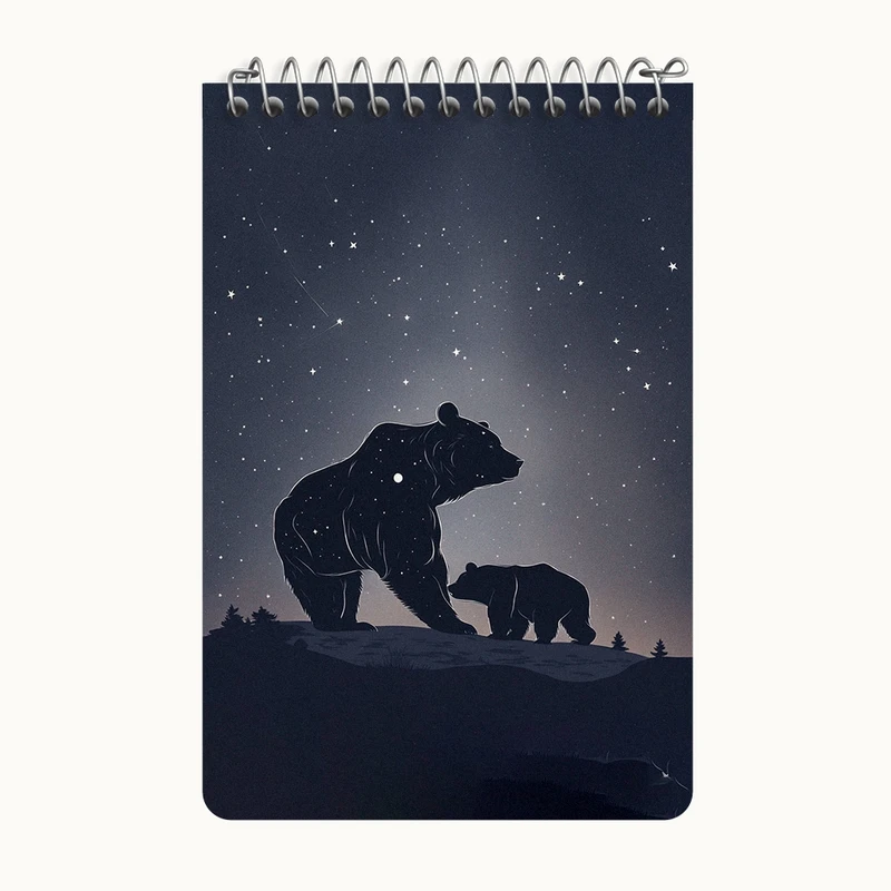 دفتر یادداشت 50 برگ خندالو طرح خرس و شب کد F2980