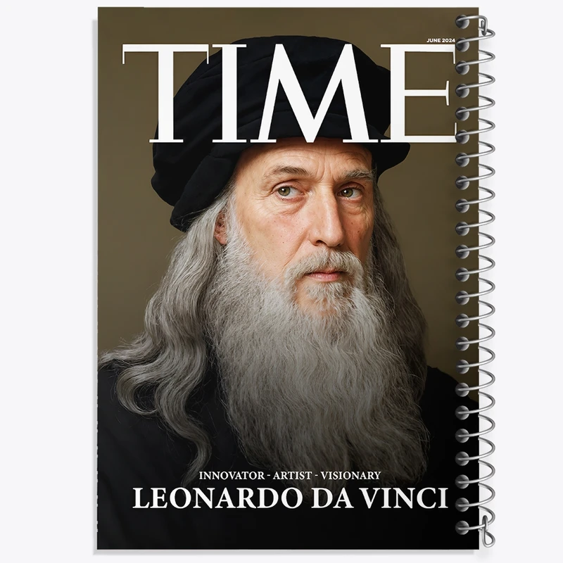 دفتر ژورنال نویسی 50 برگ خندالو مدل نقطه ای طرح لئوناردو داوینچی کد F14185