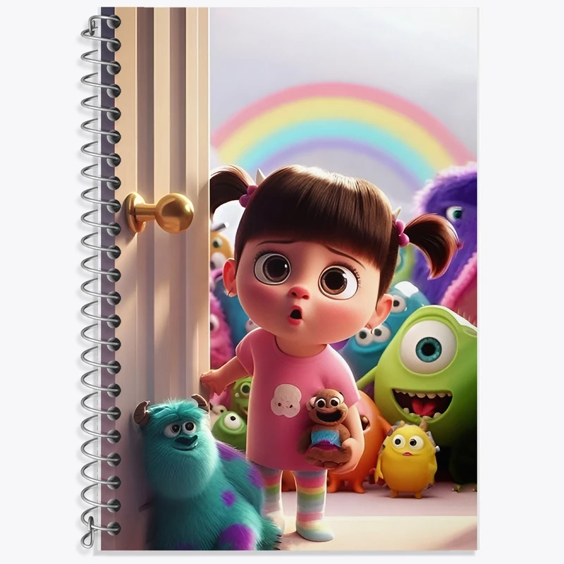 دفتر زبان 50 برگ خندالو مدل سه خط طرح بو کارخانه هیولاها کد F10677