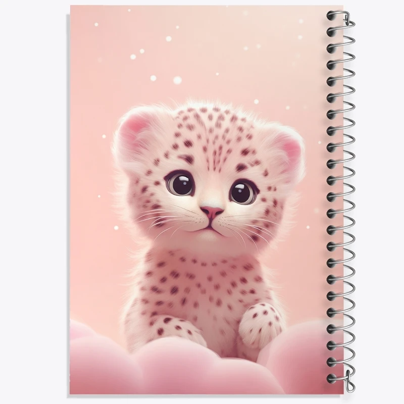 دفتر طراحی 50 برگ خندالو طرح پلنگ کیوت کد F2610