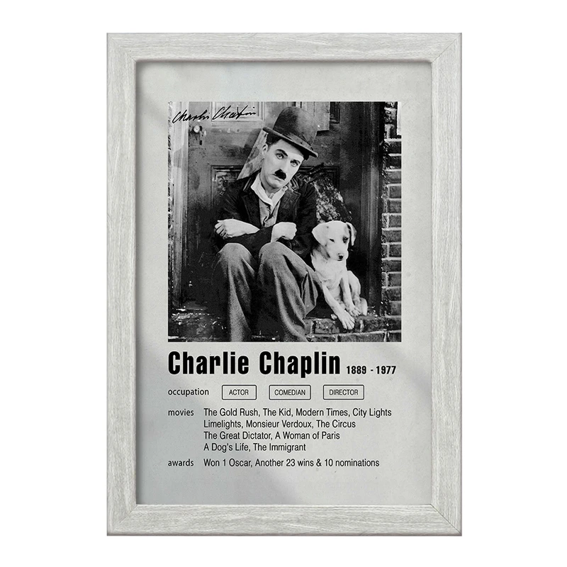 تابلو خندالو طرح چارلی چاپلین (Charles Chaplin) کد F11199