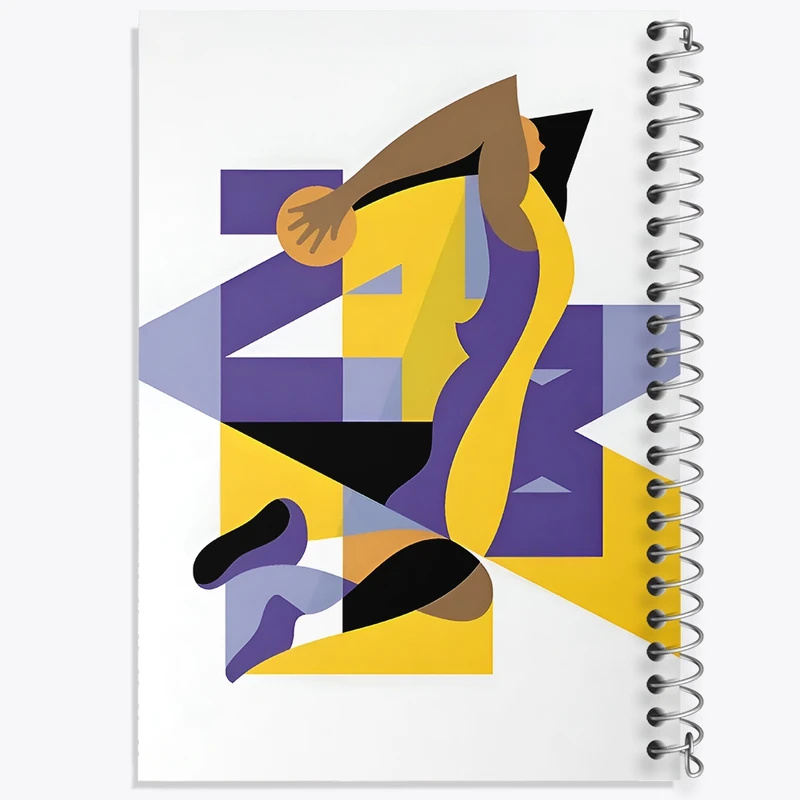 دفتر طراحی 50 برگ خندالو طرح بسکتبالیست کد F4619