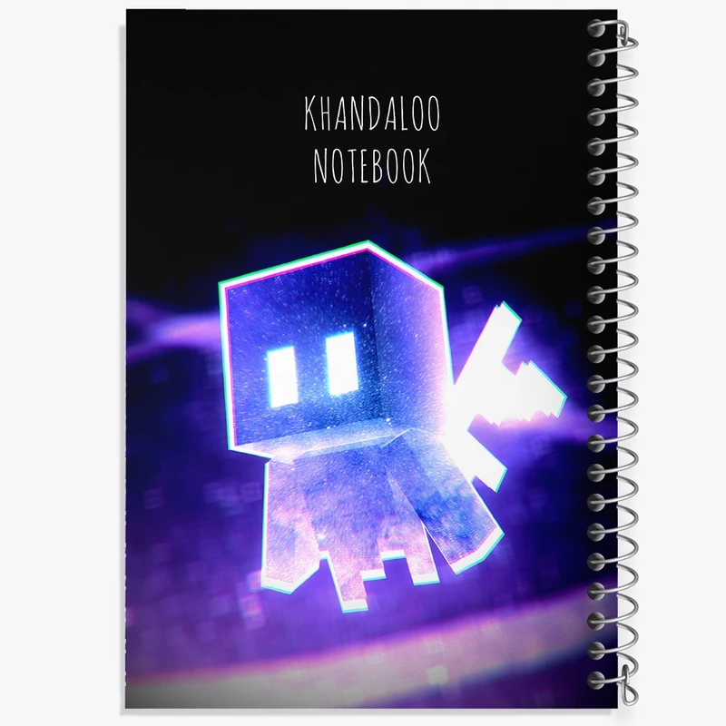 دفتر لیست خرید 50 برگ خندالو طرح بازی ماینکرافت (Minecraft) کد N8758