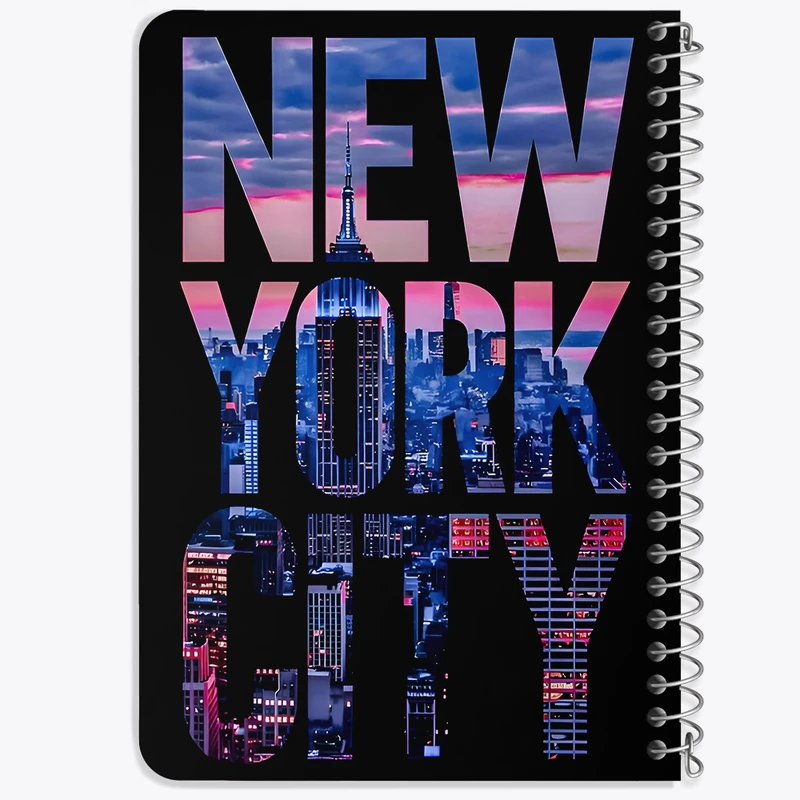 دفتر یادداشت 50 برگ خندالو طرح نیویورک (New York) کد F7019