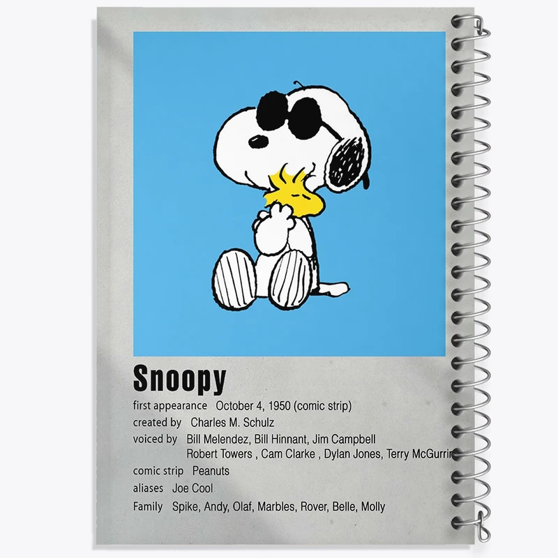 دفتر مشق 100 برگ خندالو طرح اسنوپی (Snoopy) کد F11271