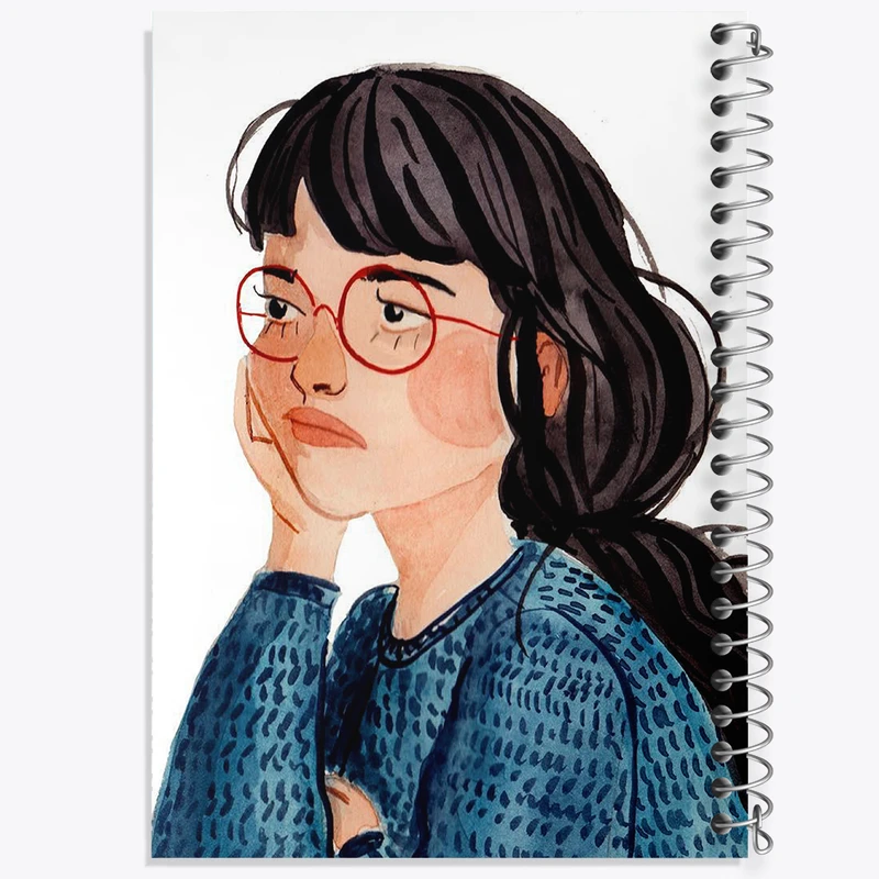 دفتر طراحی 50 برگ خندالو طرح دخترونه  کد 6031