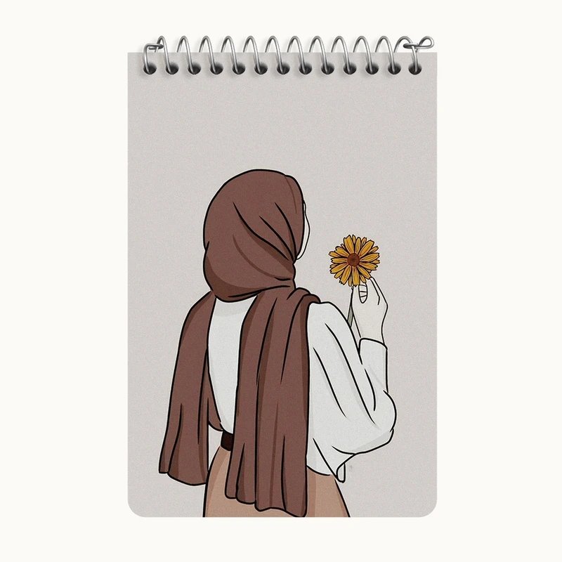 دفتر یادداشت 50 برگ خندالو طرح دخترانه مینیمال کد F3258