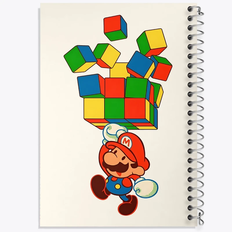 دفتر طراحی 50 برگ خندالو طرح سوپر ماریو کد N4567