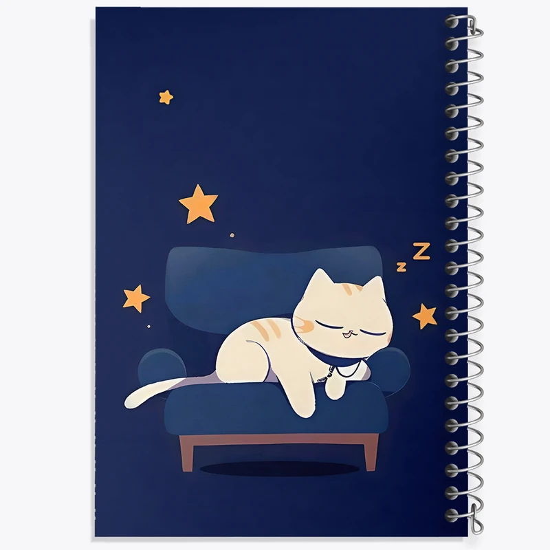 دفتر مشق 100 برگ خندالو طرح گربه خواب کد F8741