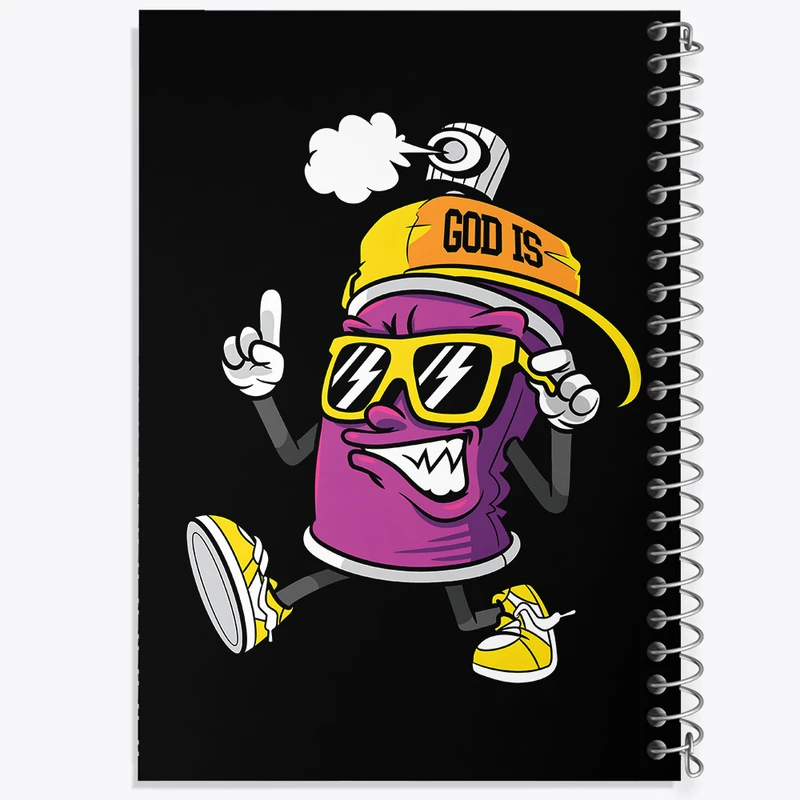 دفتر نقاشی 50 برگ خندالو طرح اسپری رنگ بامزه کد F4372