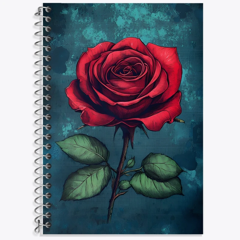 دفتر لغت 50 برگ خندالو طرح گل رز کد F9868