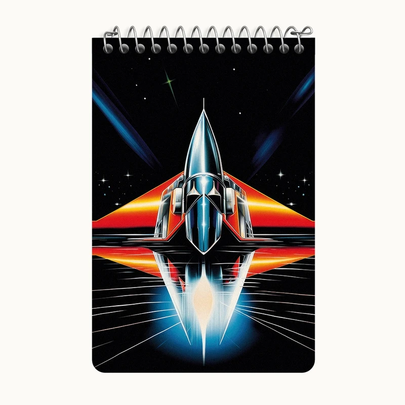 دفتر یادداشت 50 برگ خندالو طرح موشک فضایی کد F3034