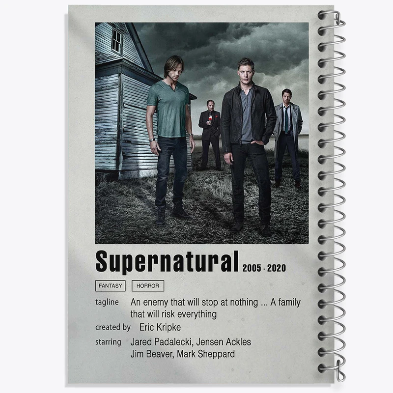 دفتر مشق 100 برگ خندالو طرح سوپرنچرال (Supernatural) کد F11277