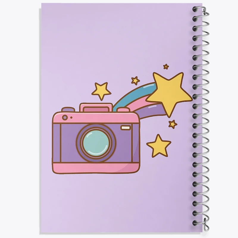 دفتر طراحی 50 برگ خندالو طرح دوربین عکاسی کد N2061