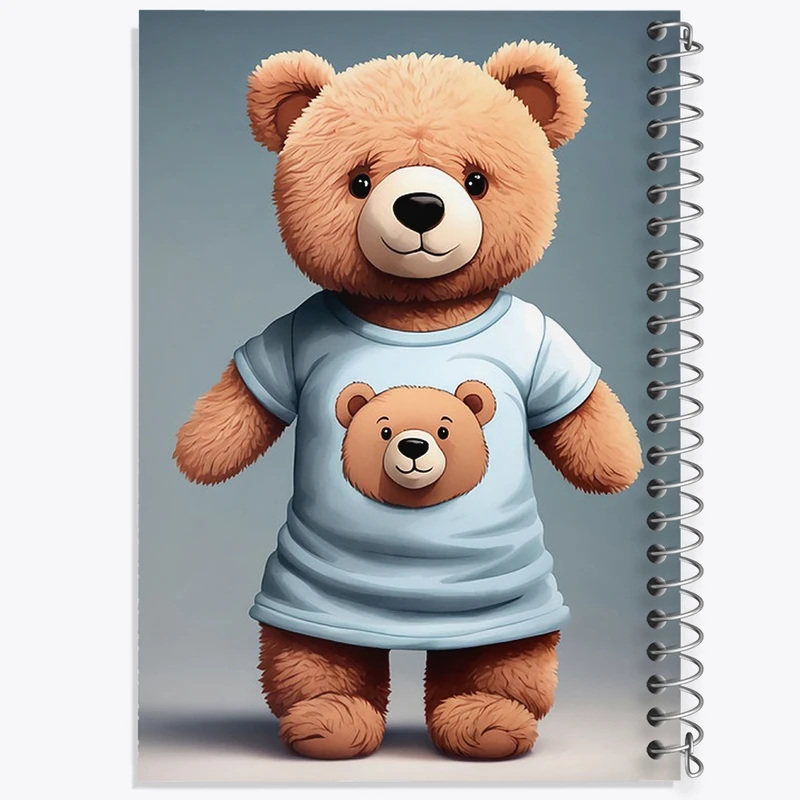 دفتر طراحی 50 برگ خندالو طرح خرس کیوت کد N1480