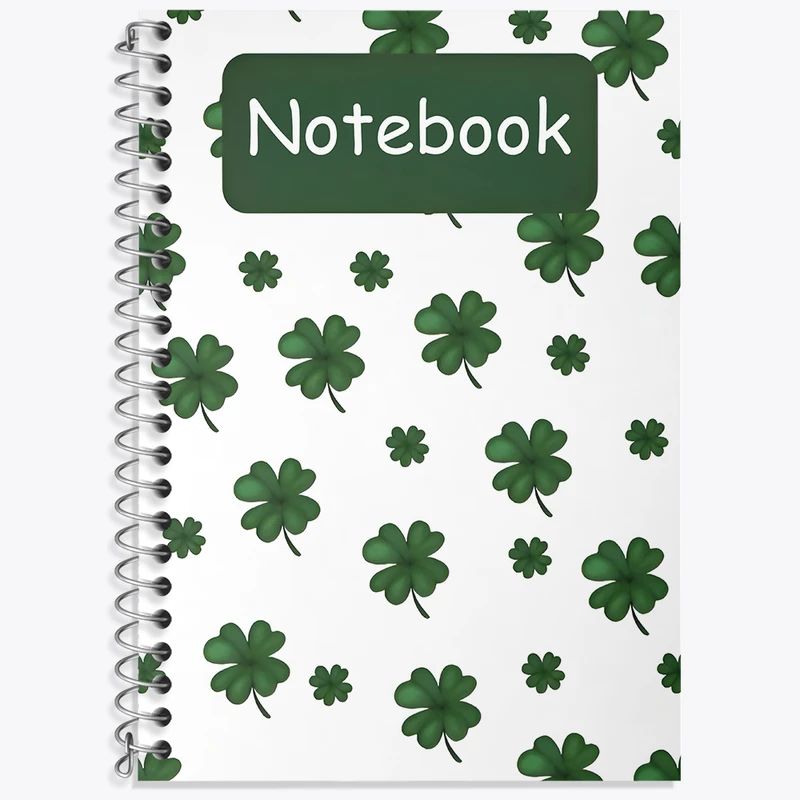 دفتر زبان 50 برگ خندالو مدل دو خط طرح شبدر کد N6663