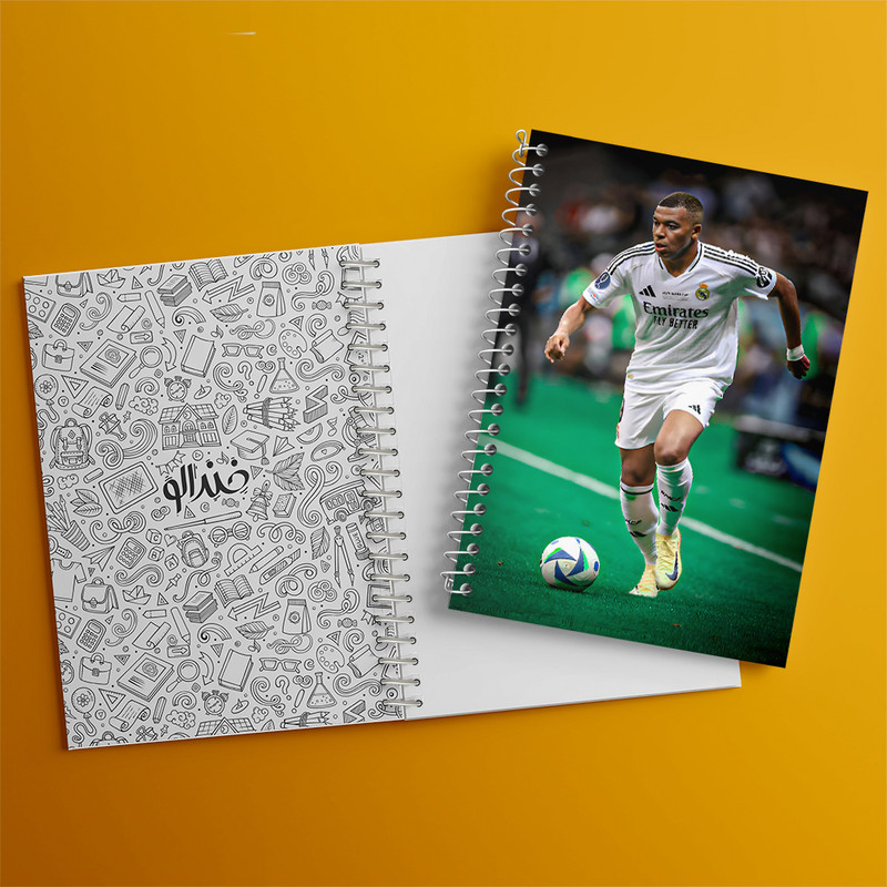 دفتر مشق 50 برگ خندالو طرح کیلیان امباپه کد F4613